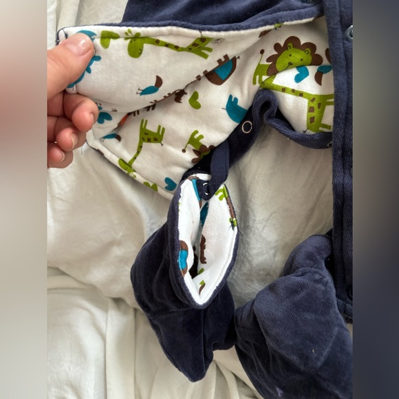 Little Red Caboose baby boy or girl fleece bunting suit - Picture 5 of 5